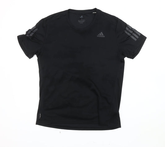 Adidas Men's Black Gym T-Shirt, S, Athletic Fit