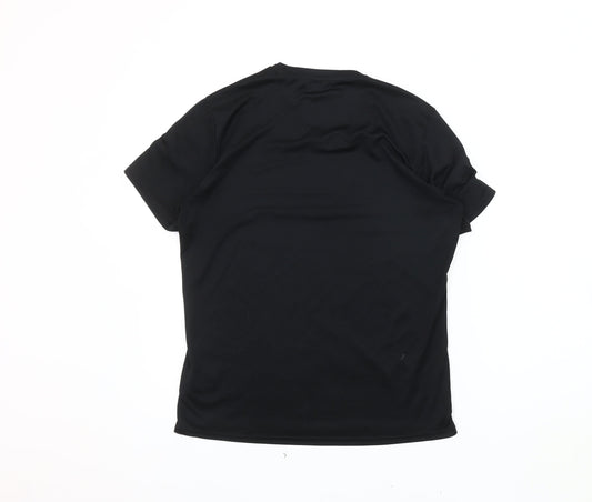 Adidas Men's Black Gym T-Shirt, S, Athletic Fit