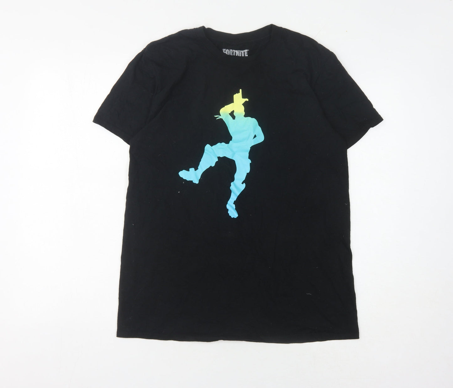 Fortnite Men's Black Graphic Print T-Shirt M