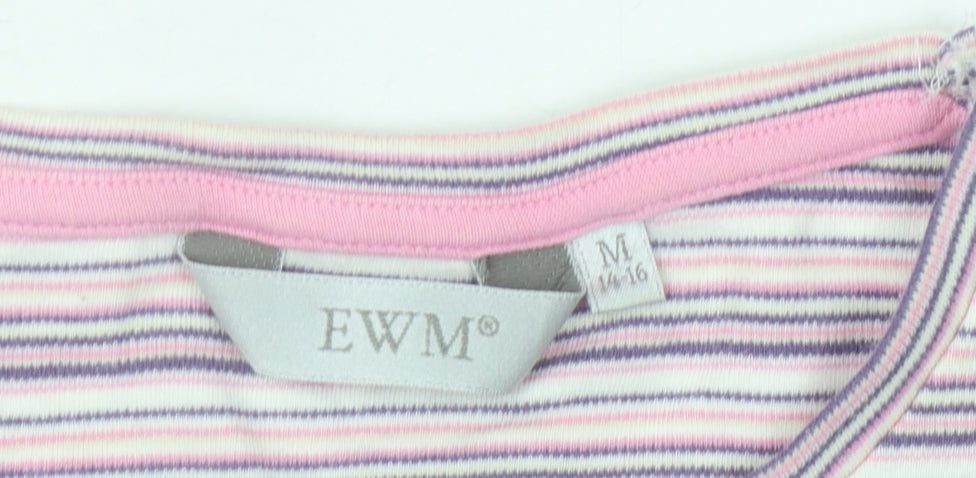 EWM Women's Multicoloured Striped T-Shirt M