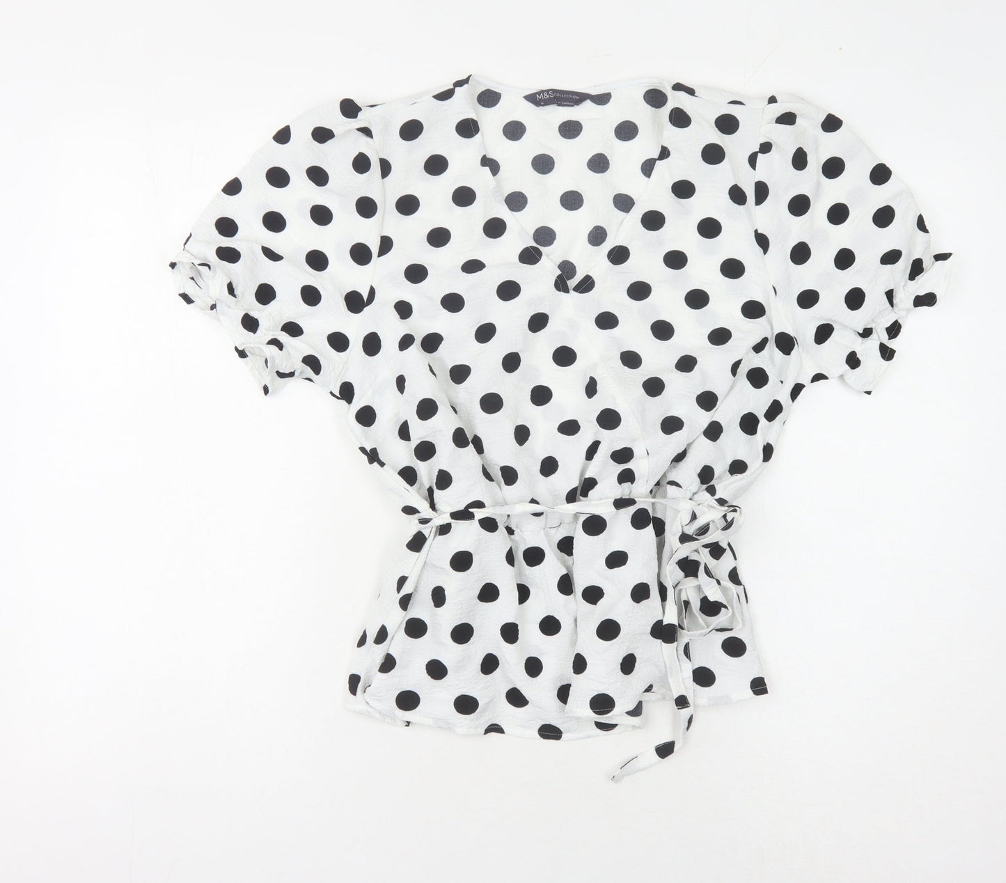 Marks and Spencer Women's Polka Dot Wrap Blouse Size 14