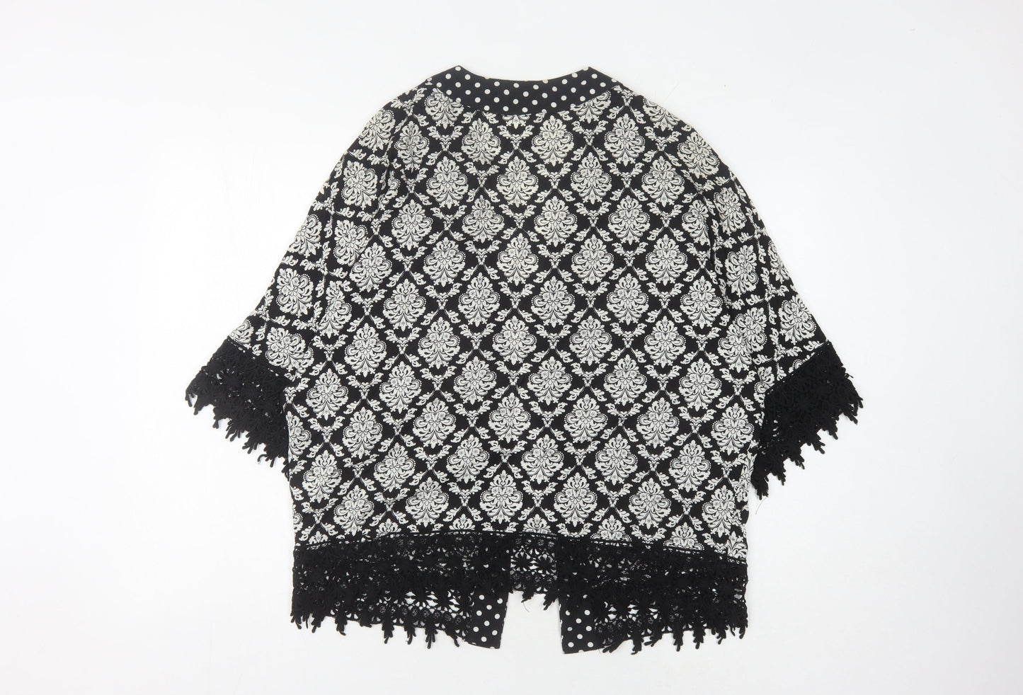 Solitaire Women's Black Kimono Blouse S