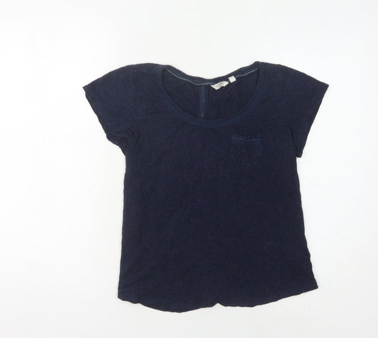 FatFace Women's Blue Basic T-Shirt 10 Short Sleeve