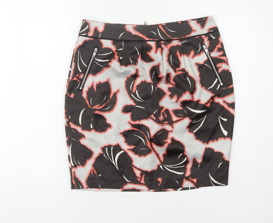Warehouse Women's Multicoloured Floral Pencil Skirt Size 12