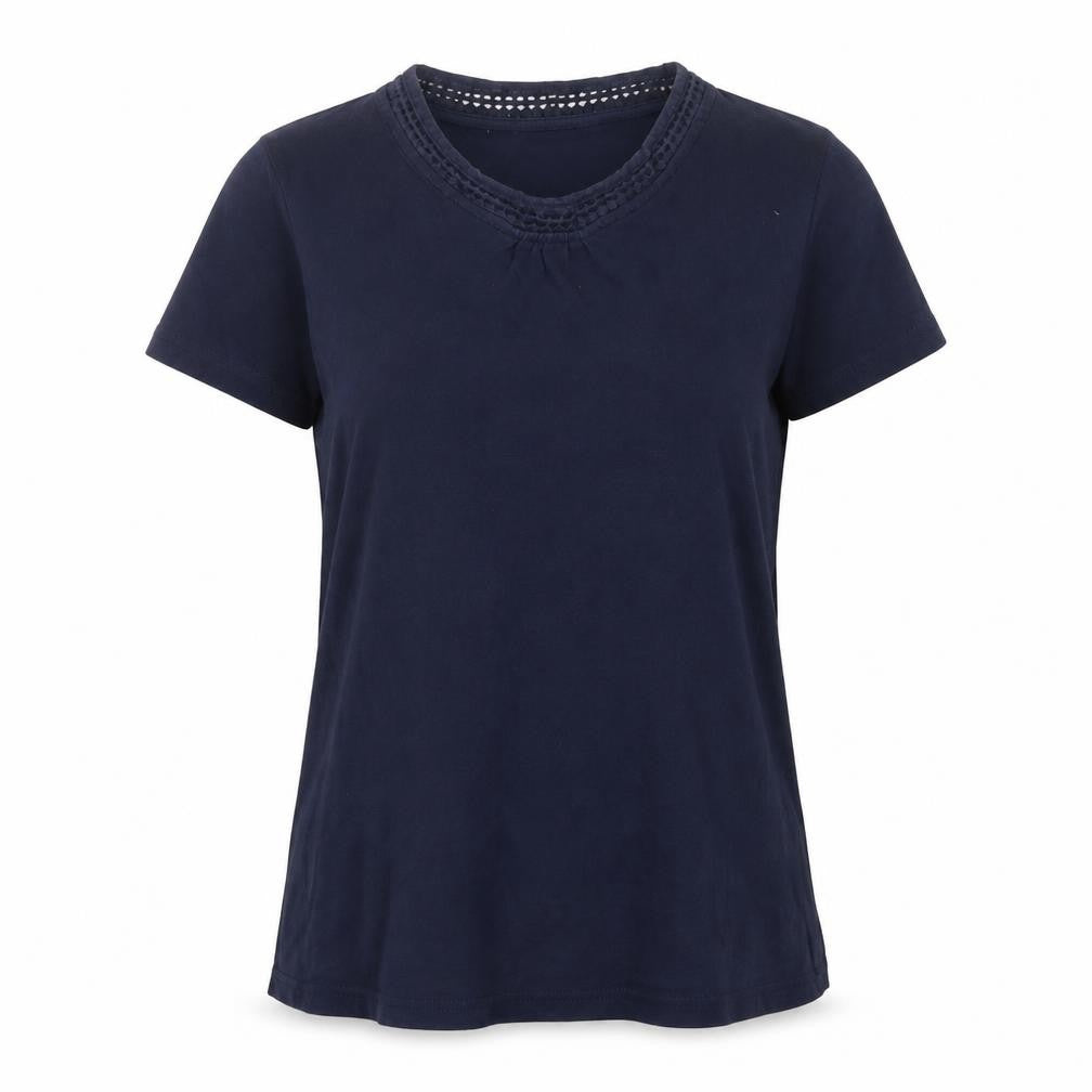 Womens UK Size M Anna Rose Blue 100% Cotton T-Shirt