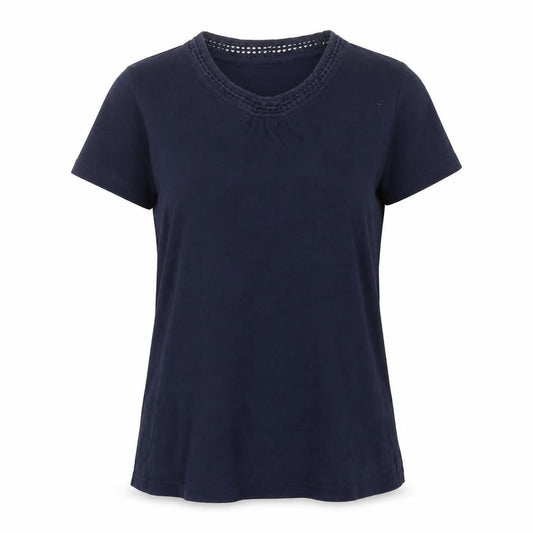 Womens UK Size M Anna Rose Blue 100% Cotton T-Shirt