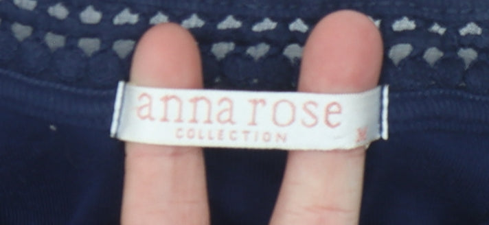 Anna Rose Women's Blue Short Sleeve Basic T-Shirt - M