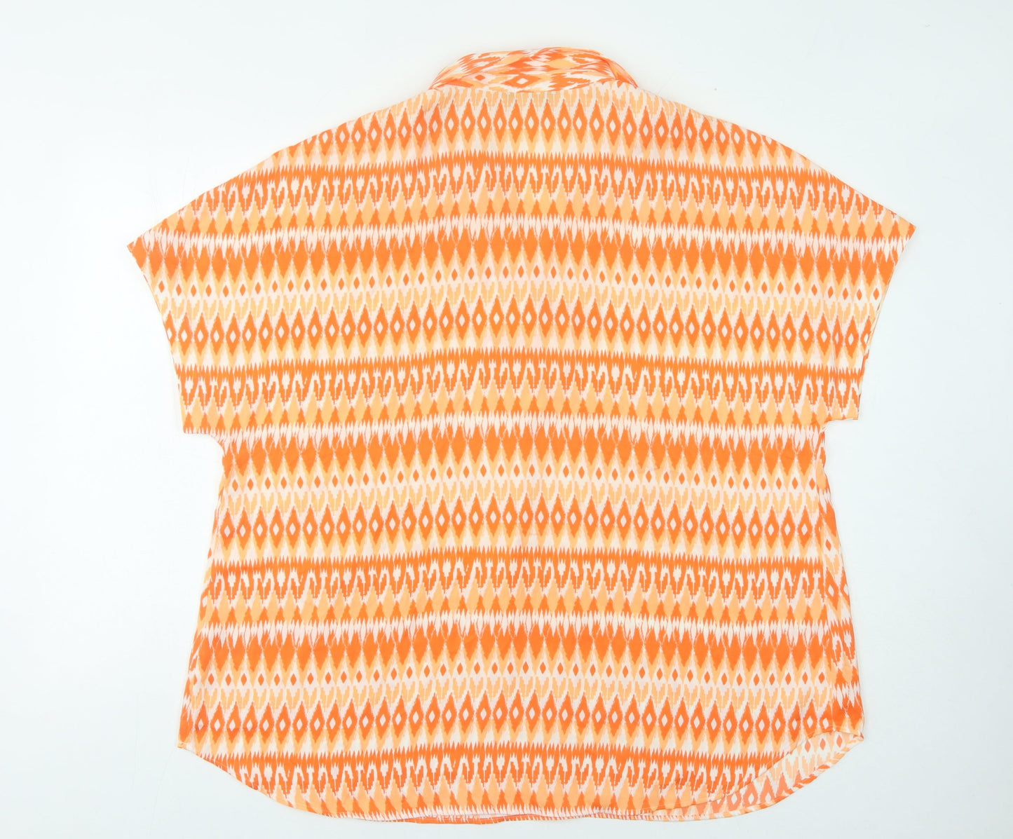 Marks and Spencer Women's Orange Geometric Blouse