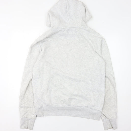 Superdry Men's XL Grey Pullover Hoodie with Logo