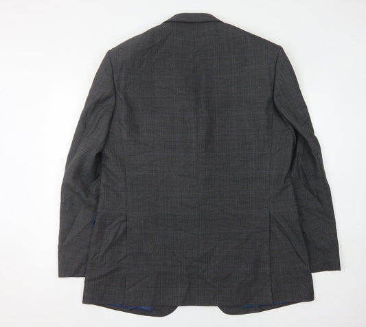 Marks and Spencer Men's Grey Wool Blazer 44 Long