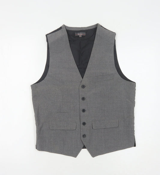 Jeff Banks Men's Grey Waistcoat Size S