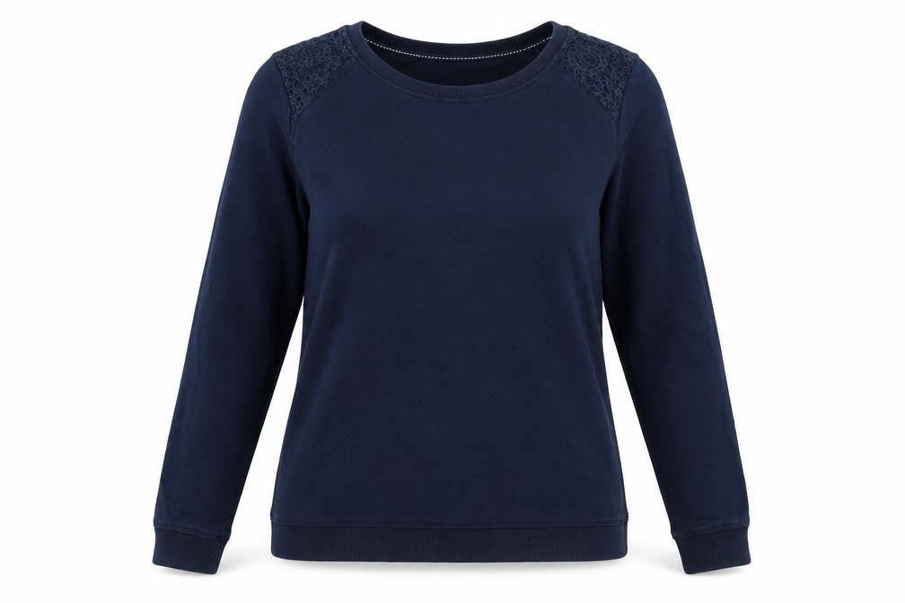 Womens UK 14 Regular Fat Face Blue Pullover Sweatshirt