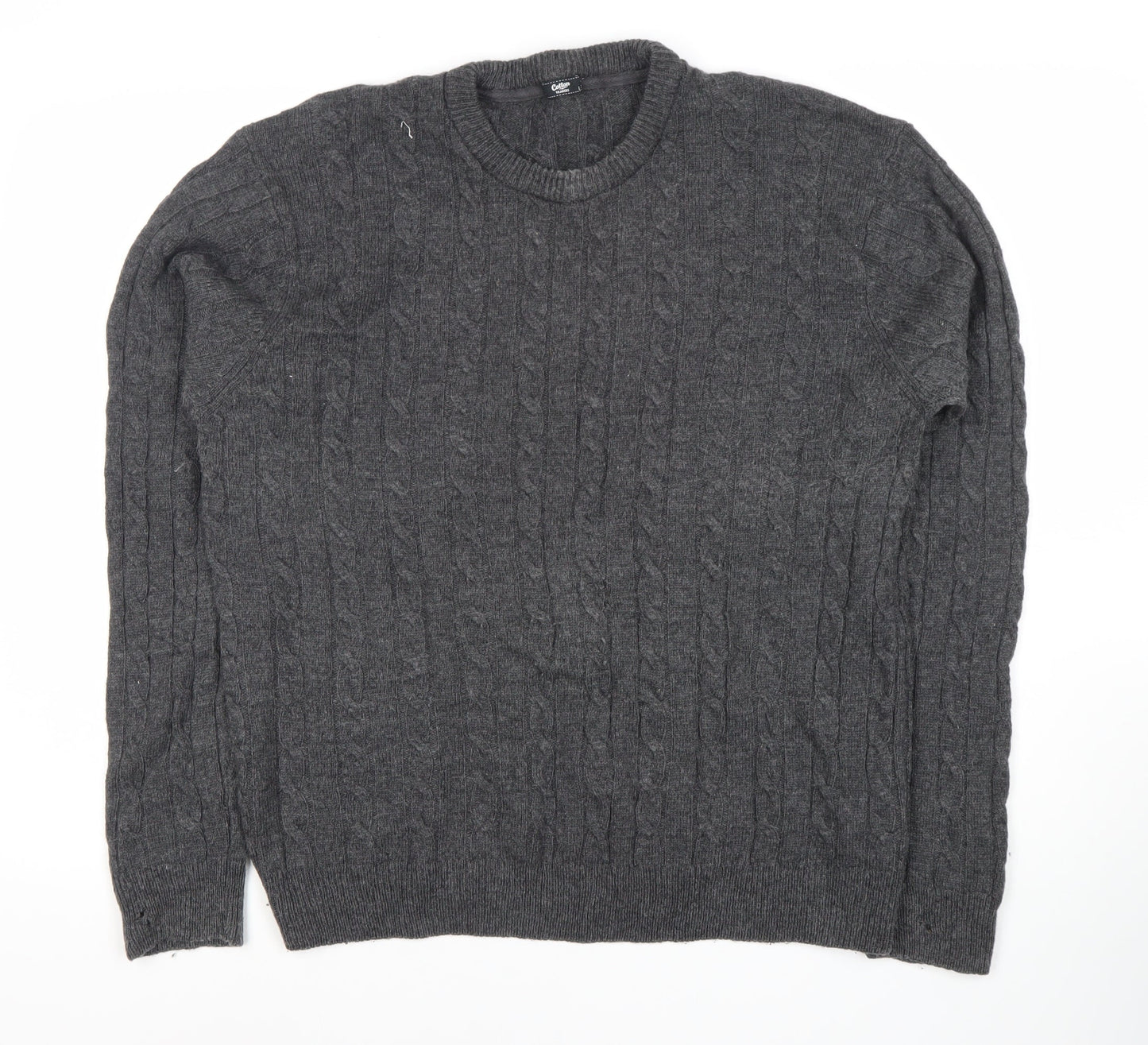 Cotton Traders Women's Grey Pullover Jumper, Size L