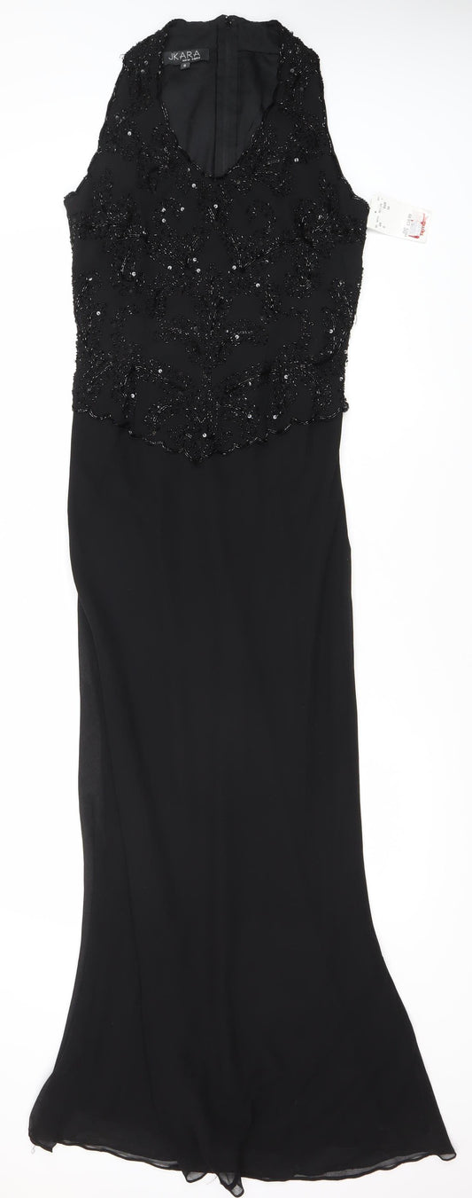 JKara Women's Black Beaded Formal Dress Size 8