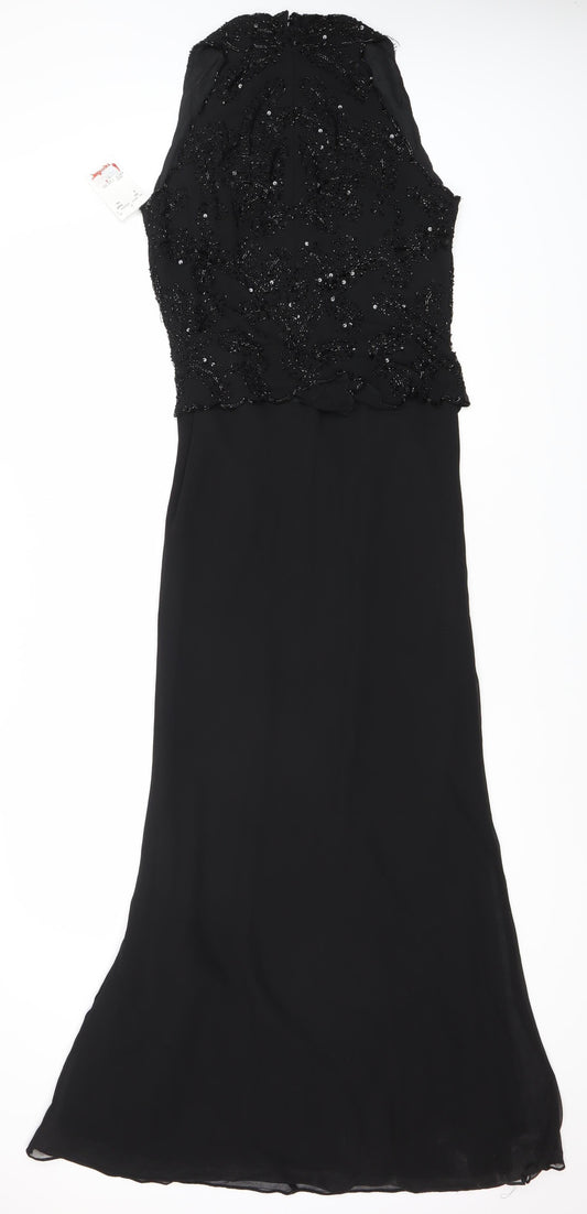 JKara Women's Black Beaded Formal Dress Size 8