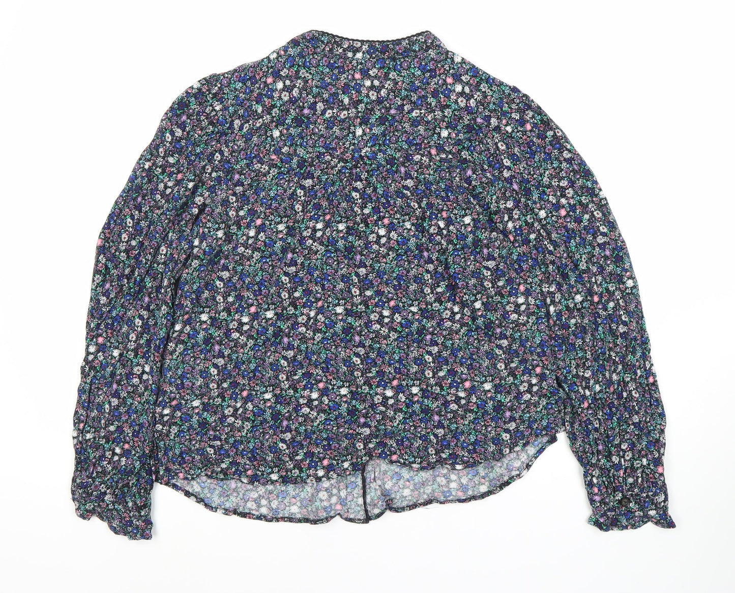 M&S Women's Multicoloured Floral Blouse Size 10