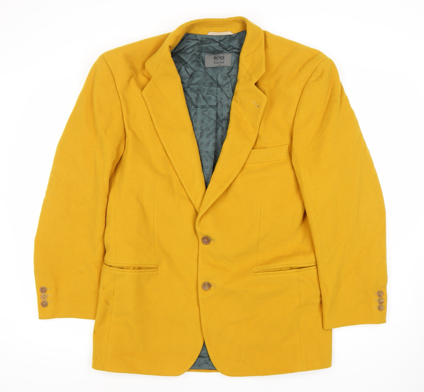 Hugo Boss Men's Yellow Wool Cashmere Blazer Jacket UK 36