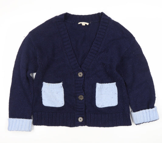 White Stuff Women's Blue Cardigan Size 10 V-Neck