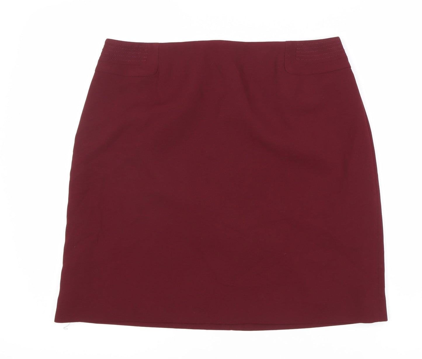 Hobbs Women's Red Pencil Skirt, Size M, Versatile & Lined