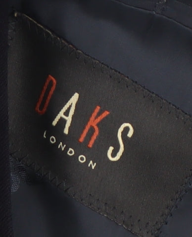 DAKS Men's Black Wool Blazer - Size 40, Formal