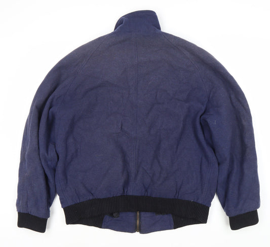 Marks & Spencer Men's Large Blue Wool Blend Jacket