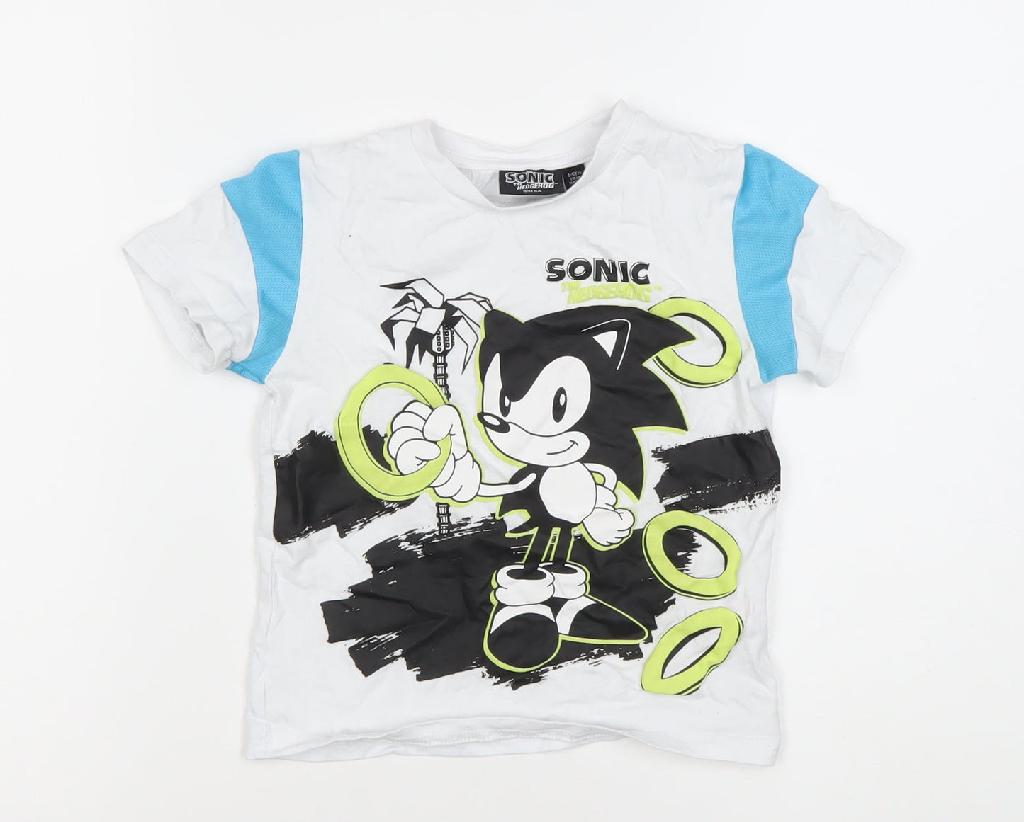 Sega Boys White Sonic Graphic T-Shirt 4-5 Years