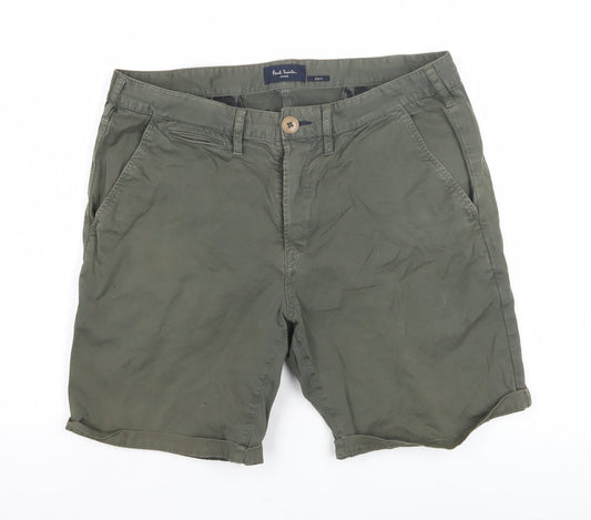 Paul Smith Men's Green Chino Shorts - Size 32