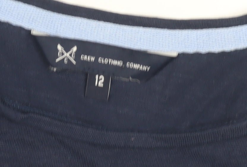 Crew Clothing Company Women's Blue Basic T-Shirt Size 12