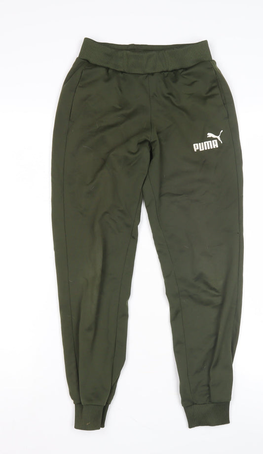 Puma Boys Green Jogger Trousers - Size 9-10 Yrs