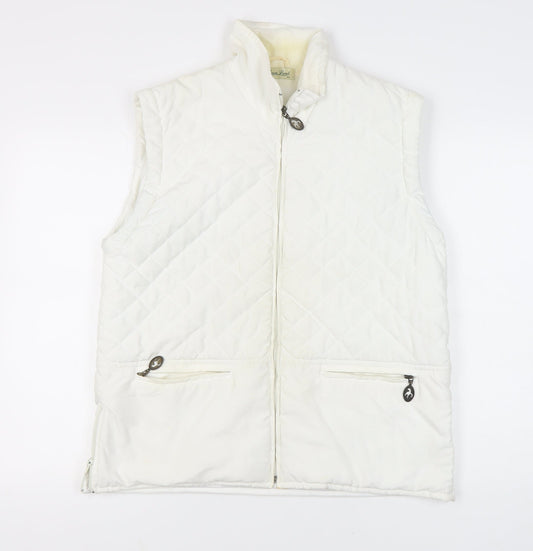 Green Lamb Women's White Quilted Waistcoat M