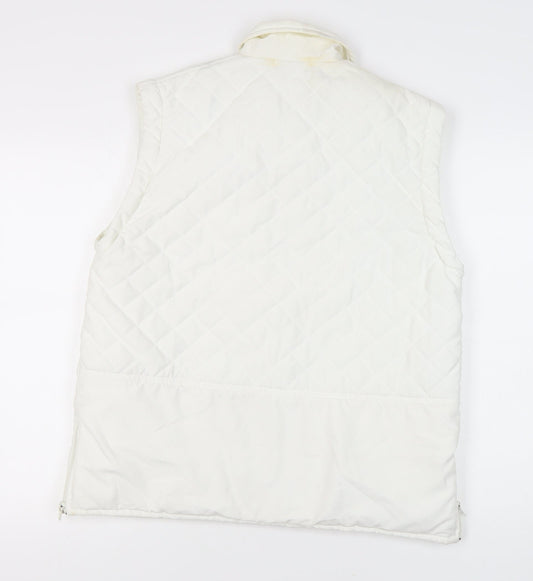Green Lamb Women's White Quilted Waistcoat M