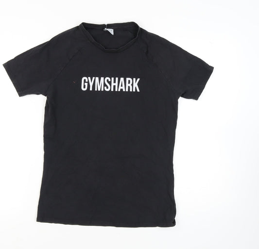 Gymshark Men's Black Athletic Fit T-Shirt - S - Logo Accent