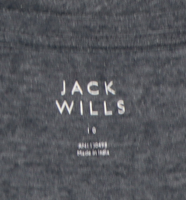 Jack Wills Women's Blue T-Shirt Size 10 Casual