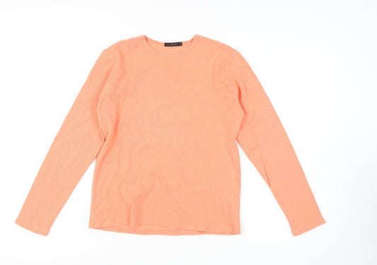 Linea Women's Orange Long Sleeve T-Shirt, Size L