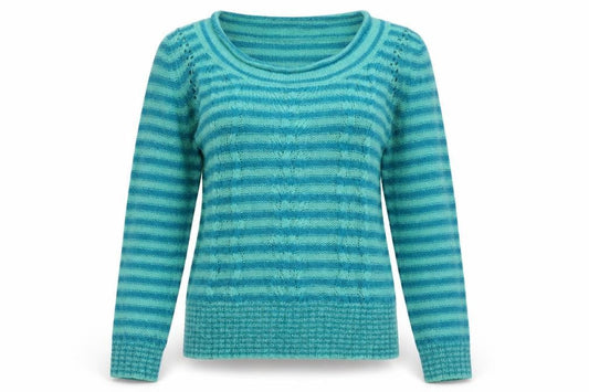 FatFace Women’s Blue Striped Cowl Neck Jumper Size 12