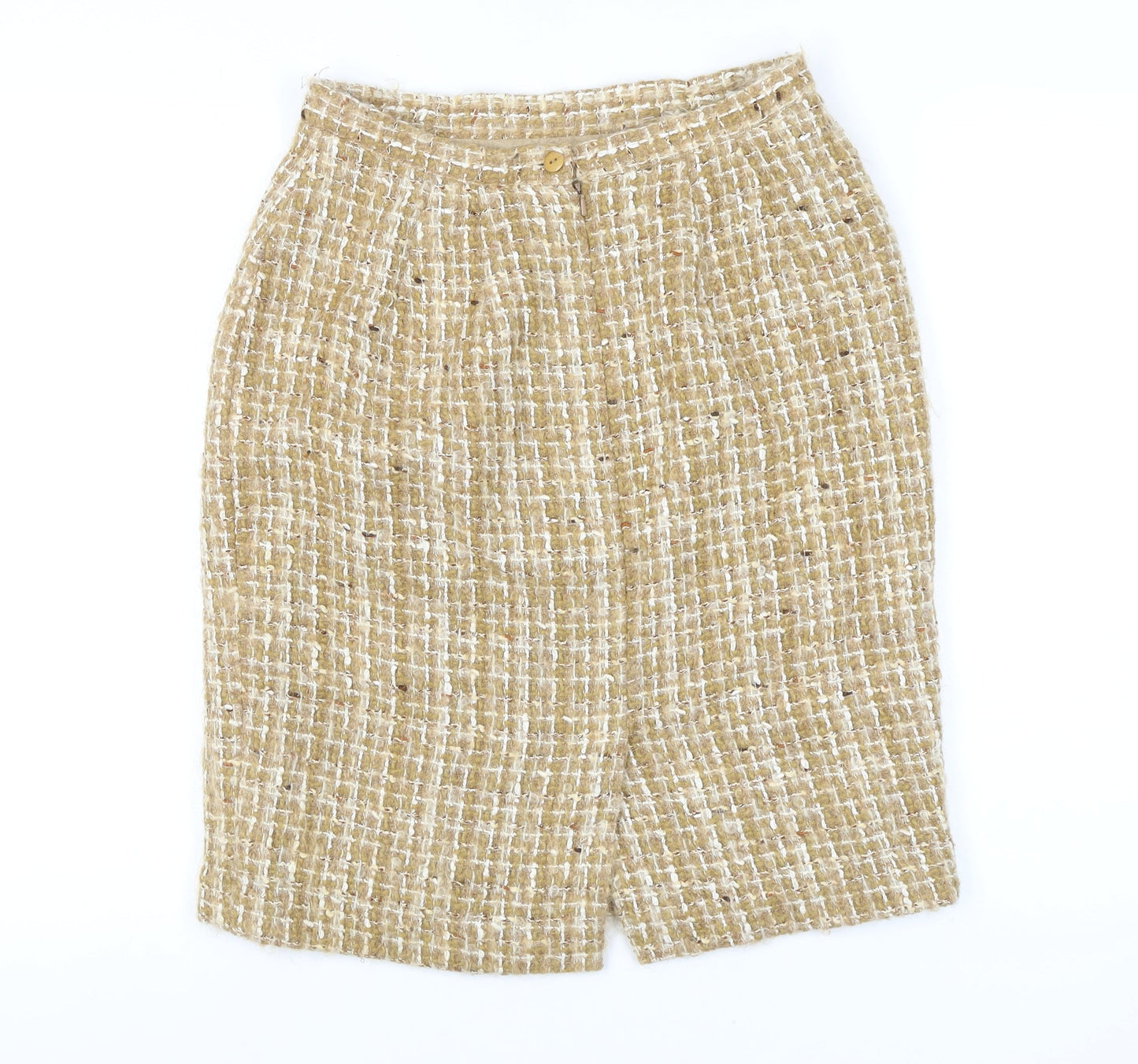 Alexon Women's Beige Pencil Skirt, Size 14, Wool Blend