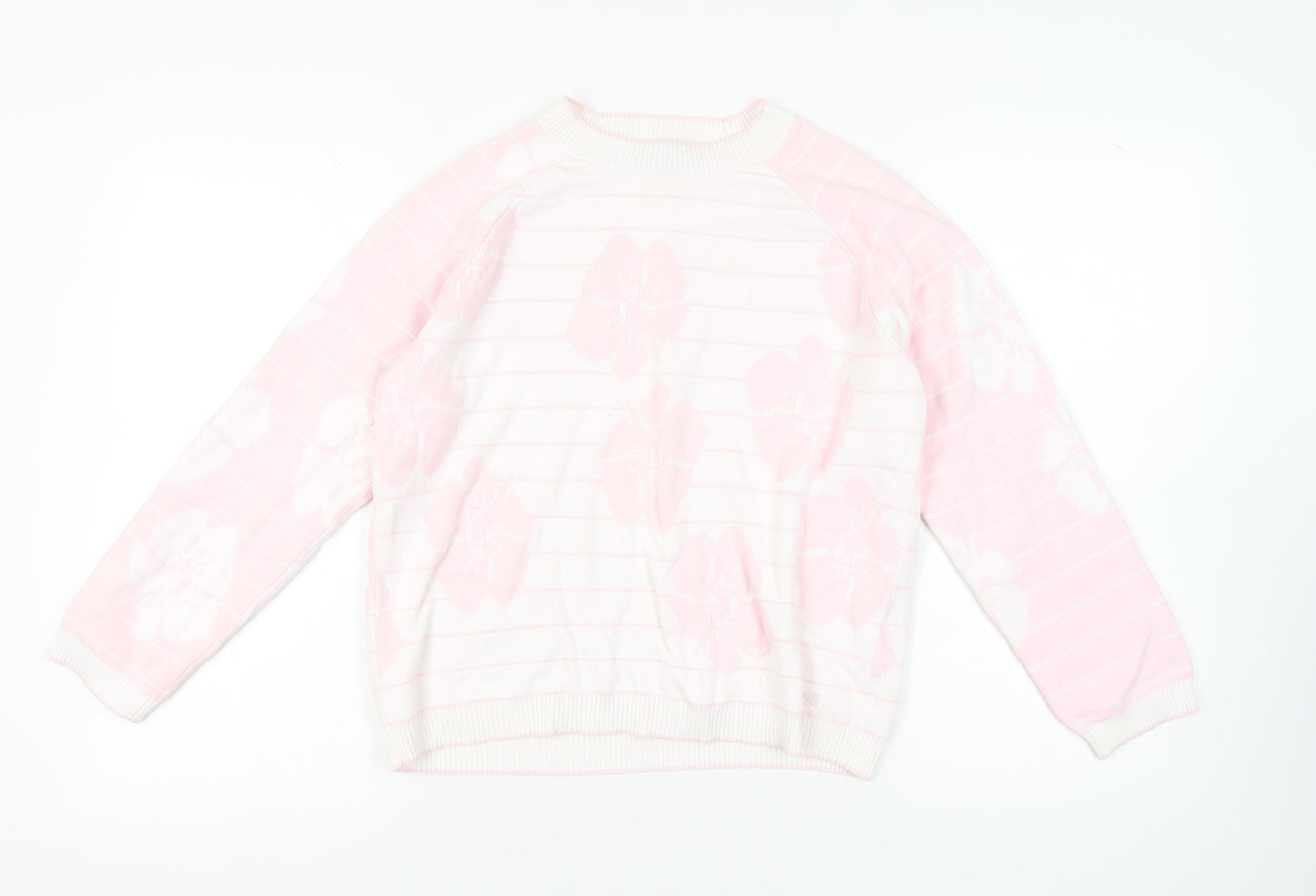 Crew Clothing Women’s Pink Floral Pullover Jumper Size 12