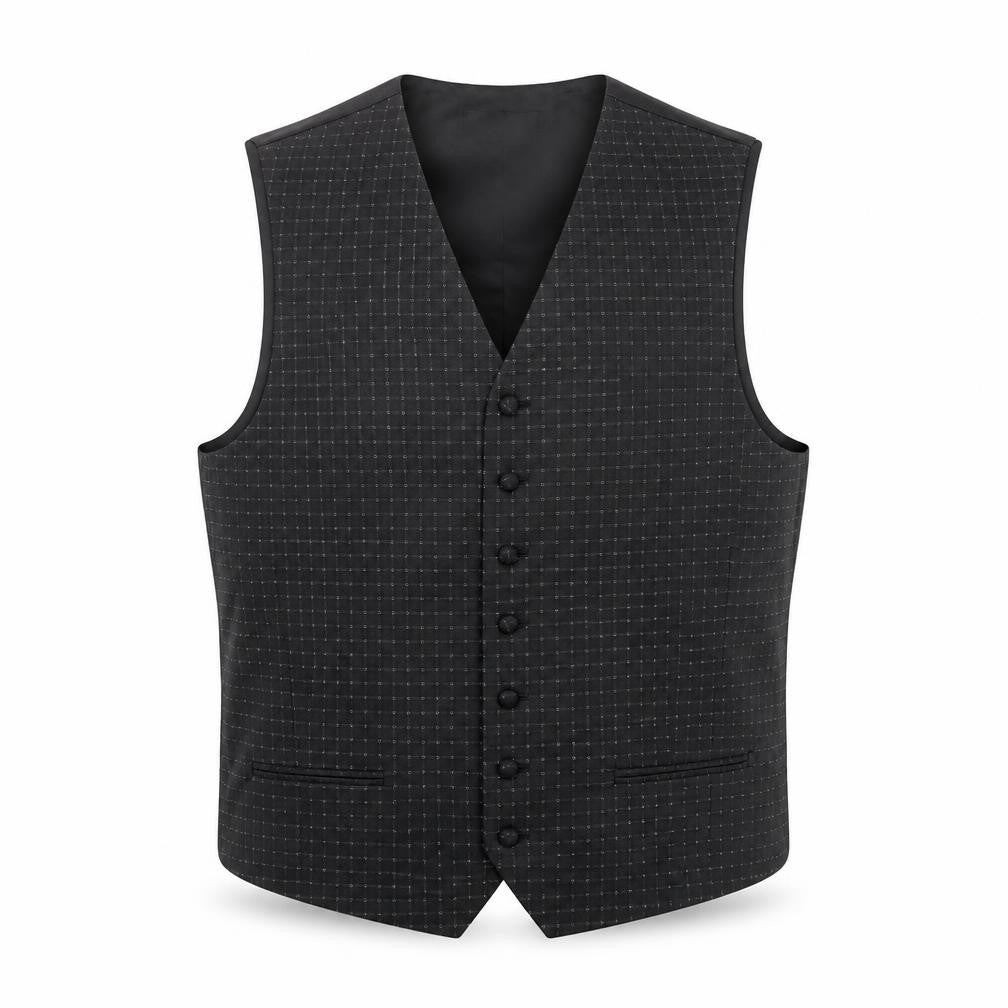 Skopes Men's Black Check Waistcoat M Formal