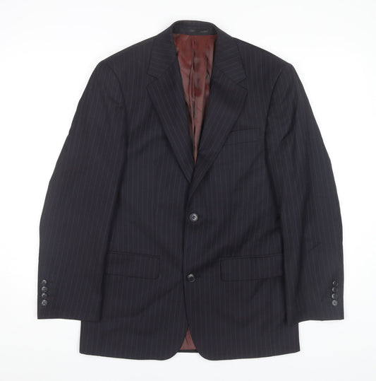 Charlton Gray Men's Blue Pinstripe Blazer Size 36
