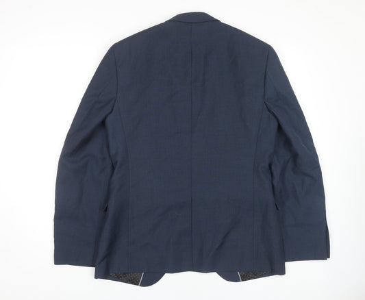 Burton Menswear Blue Slim Fit Blazer for Men 38R