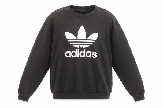 Womens UK 8 Regular adidas Black Pullover Sweatshirt