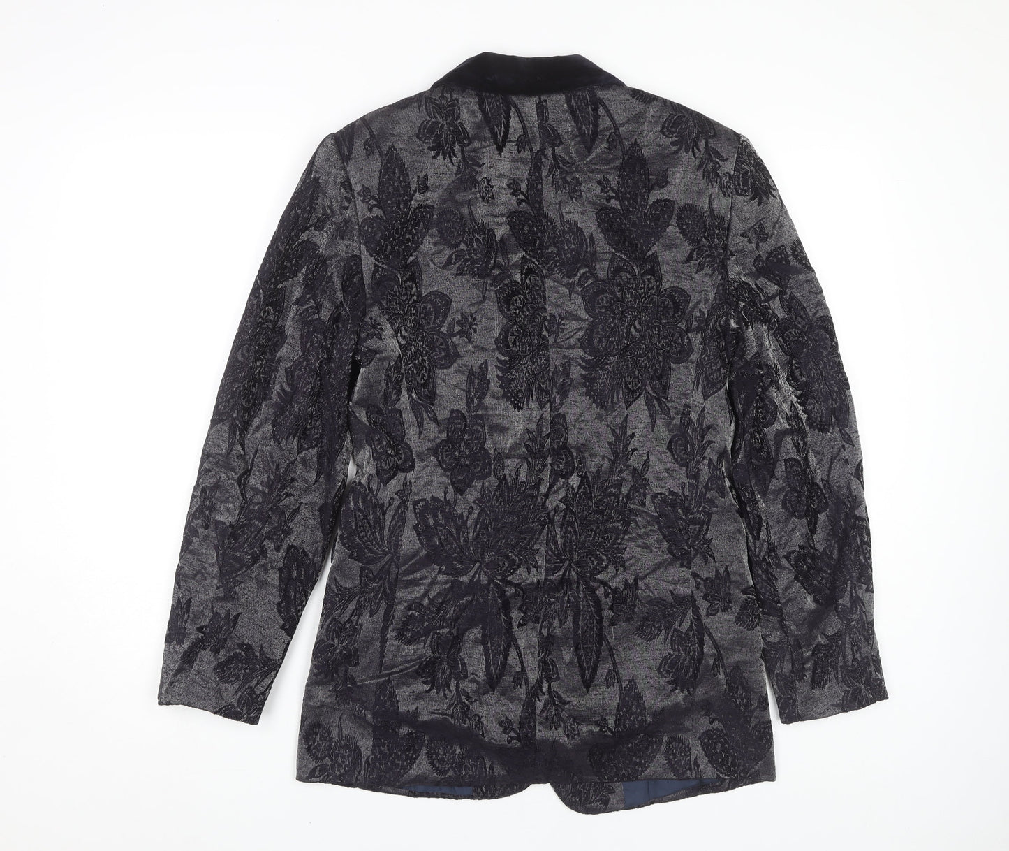 Vera Mont Women's Black Floral Blazer Size 10