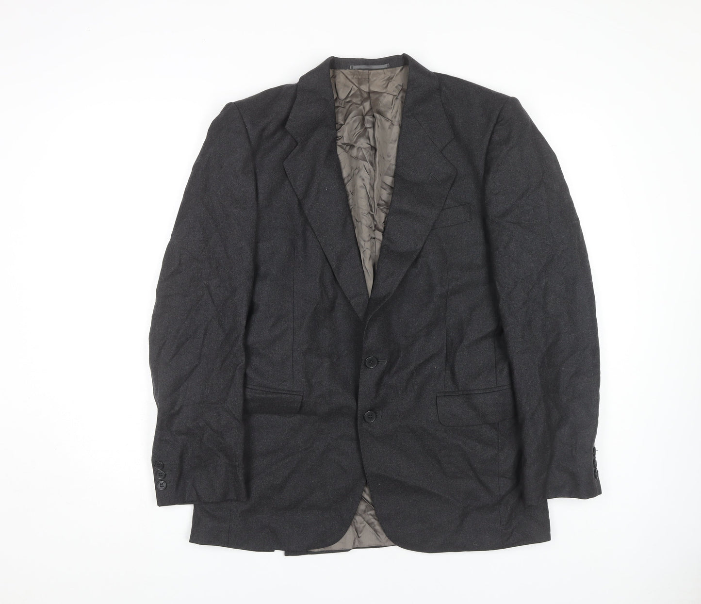 Jaeger Men's Grey Wool Blazer Size 48R Jacket