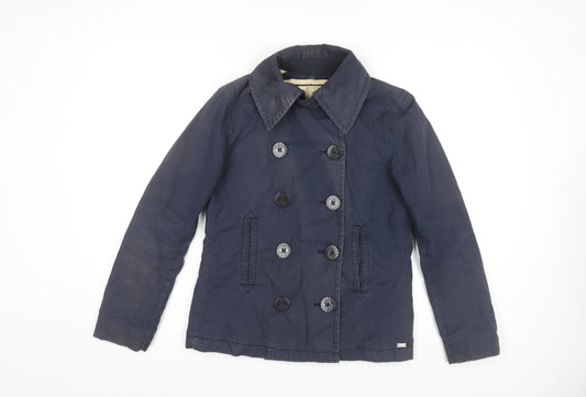 Ralph Lauren Women's Blue Pea Coat, Size S