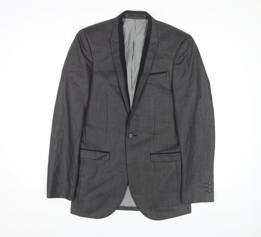 Next Men's Grey Blazer, Size 34, Regular Fit