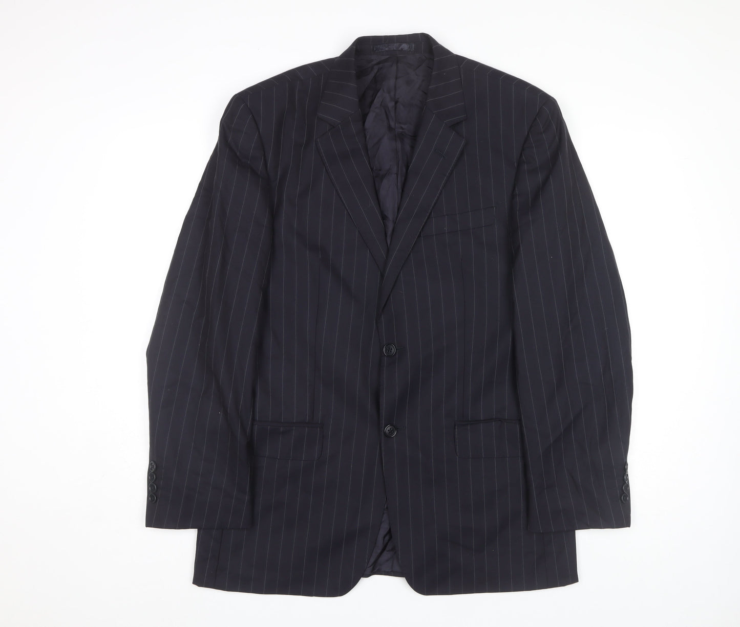 Jaeger Men's Blue Striped Blazer 40 Regular