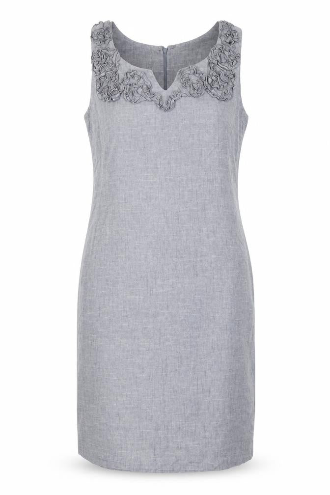 Front view of Van Heusen Women's Grey Sleeveless Dress, size 10