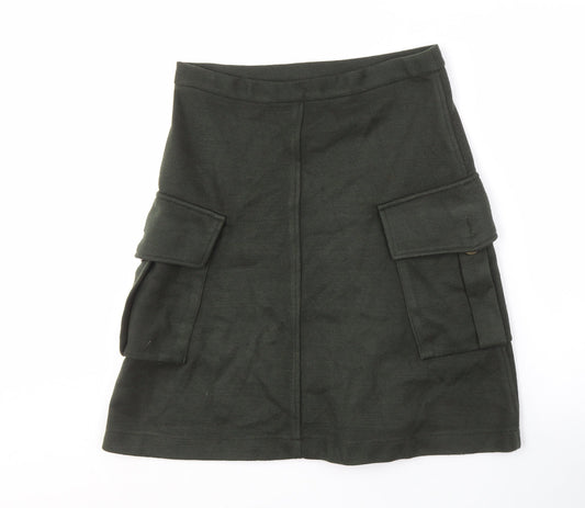 Zara Women's Green Cargo Skirt Size M