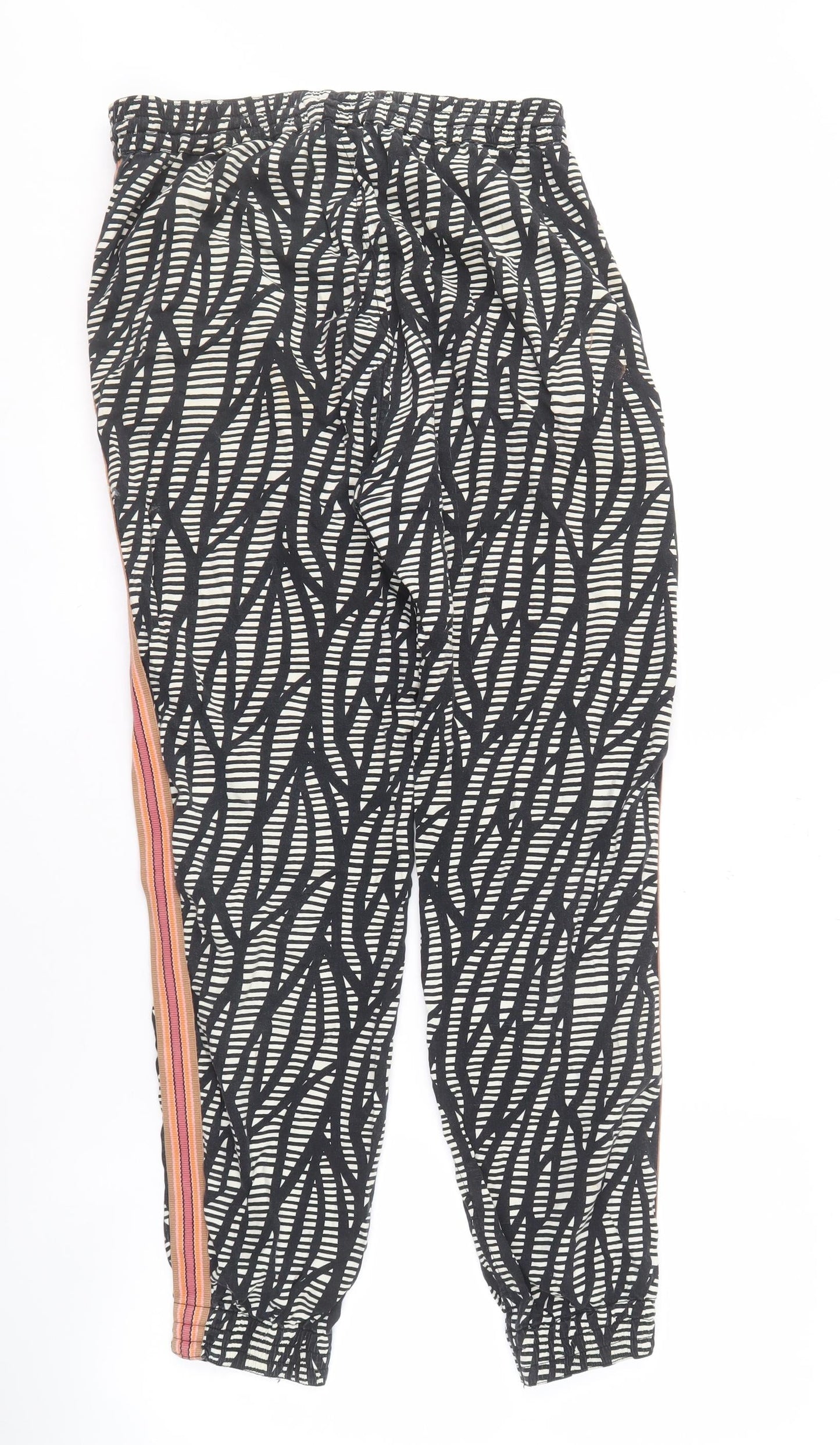 Scotch Women's Black & White Geometric Joggers Relaxed Fit