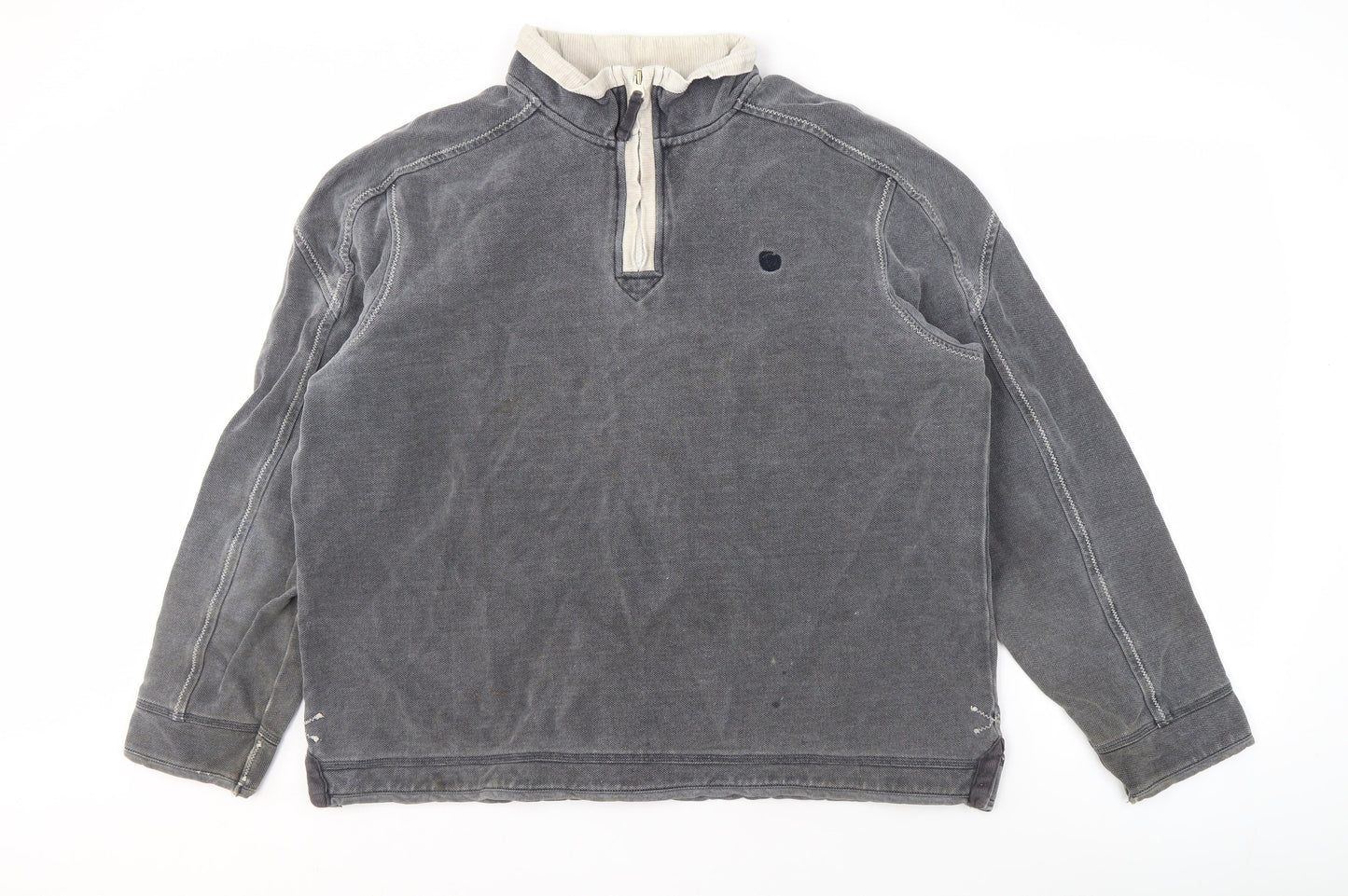 Fat Face Men's Grey 1/4 Zip Sweatshirt L